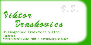 viktor draskovics business card